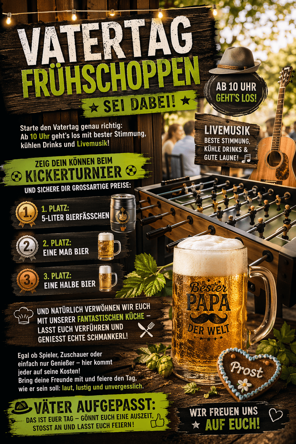 VATERTAGSFRÜHSCHOPPEN MIT LIVE MUSIK